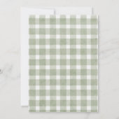 Invitation Elegant Floral Girl Sage Bow Framed Baby Shower (Dos)