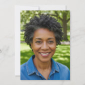 Invitation Elegant Floral Gold 51 Birthday Photo (Dos)