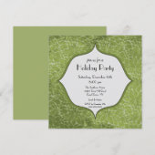 Invitation Elegant Floral Holiday Christmas Party Invite (Devant / Derrière)