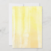 Invitation Élégant floral jaune stylé printemps diplômé (Dos)