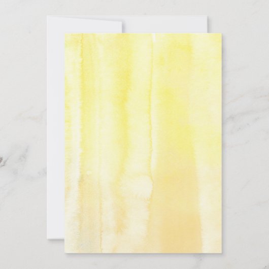 Invitation Élégant floral jaune stylé printemps diplômé (Dos)