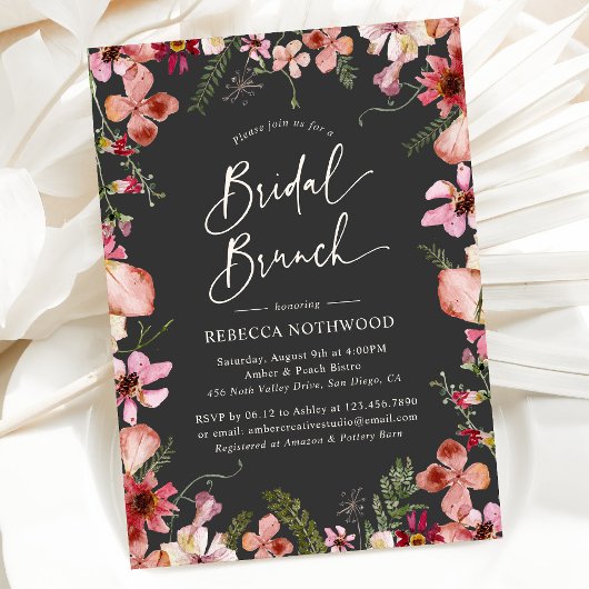 Invitation Elégant Floral moderne Bridal Brunch Douche