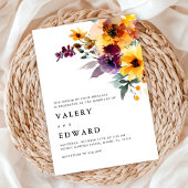 Invitation Elégant Floral Moderne Mariage de automne Invitati