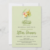 Invitation Elegant Floral Moon & Golden Mosque Iftar Dinner (Devant)