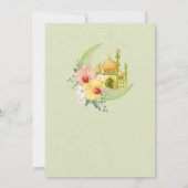 Invitation Elegant Floral Moon & Golden Mosque Iftar Dinner (Dos)