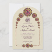 Invitation Élégant Floral Motif  Arch Mariage (Devant)
