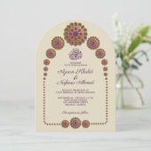 Invitation Élégant Floral Motif  Arch Mariage (Debout devant)