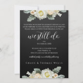 Invitation Élégant Floral Nous Faisons Encore Vow Renouvellem (Devant)