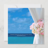 Invitation Elégant Floral Ocean Beach Mariage été (Dos)