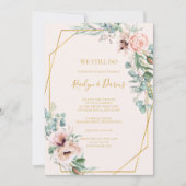 Invitation Élégant floral | Pastel Nous Continuons À Vow Reno (Devant)