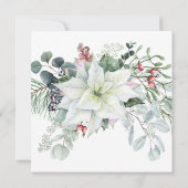 Invitation Elégant Floral Poinsettia Holiday Open House (Dos)