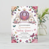 Invitation Elegant Floral Princess (Debout devant)