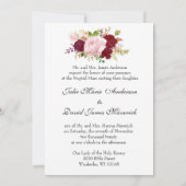 Invitation Élégant Floral Religieux Mariage catholique (Dos)