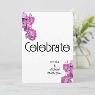 Invitation Élégant floral rose