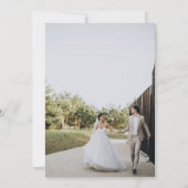 Invitation Élégant Floral Rustique Eucalyptus Mariage de verd (Dos)