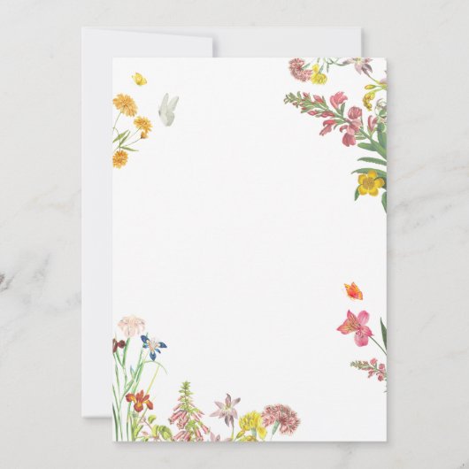 Invitation Elegant Floral Save the Date Card (Dos)