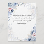Invitation Elegant Floral Script  Personalized Wedding Card (Dos)