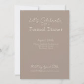 Invitation Elegant Floral Taupe Blush 80th Birthday (Dos)