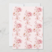 Invitation Elégant floral Tying Fête des mariées noeud (Dos)