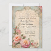 Invitation Élégant Floral Vintage Junk Journal Mariage (Devant)