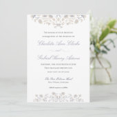 Invitation Élégant Floral Vintage Mariage victorien (Debout devant)