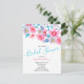 Invitation Elegant floral watercolour bridal shower (Debout devant)