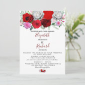 Invitation Elegant Floral Wedding (Debout devant)
