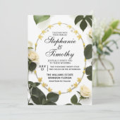 Invitation Elegant Floral Wedding (Debout devant)