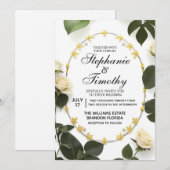 Invitation Elegant Floral Wedding (Devant / Derrière)