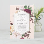 Invitation Elegant Floral Wedding (Debout devant)