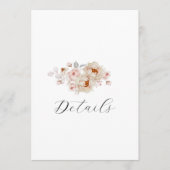 Invitation Elegant Floral Wedding Details Card | Double-Sided (Devant)