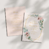 Invitation Élégant flou | Pastel All In One Mariage