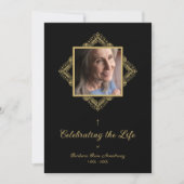 Invitation Elegant Flourish Sophisticated Golden Ornament (Devant)