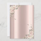 Invitation Elegant Flowers Rose Gold Sweet 16 Birthday (Dos)