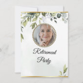 Invitation Élégant Foliage Eucalyptus Parti de retraite (Dos)