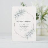 Invitation Élégant Foliage Mariage moderne (Debout devant)