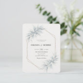 Invitation Élégant Foliage Mariage moderne (Debout devant)