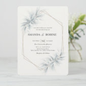 Invitation Élégant Foliage Mariage moderne (Debout devant)