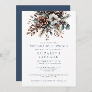 Invitation Élégant Forêt Rustique Floral Bridesmaids Déjeuner