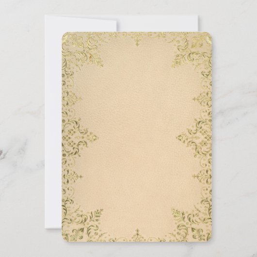 Invitation Élégant Formal Gold 2025 Graduation Party (Dos)