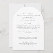 Invitation Elegant Formal Minimal Front & Back Wedding  (Dos)