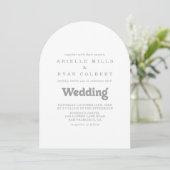 Invitation Elegant Formal Minimal Front & Back Wedding  (Debout devant)