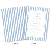 Invitation Elegant Formal Stripes Powder Blue Wedding