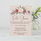 Invitation Elégant Foster Care Floral Baby/Douche pour enfant (Debout devant)