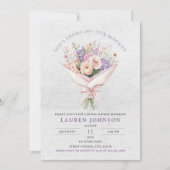Invitation Élégant frais hors du marché Floral Bridal (Devant)