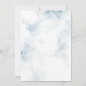 Invitation Elegant Frame Blue Floral First Holy Communion  (Dos)