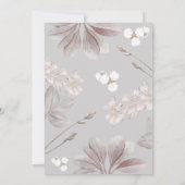 Invitation Elegant Frame Girl Baptism Flowery Watercolor (Dos)