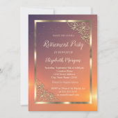 Invitation Élégant Frame Or Festive (Devant)