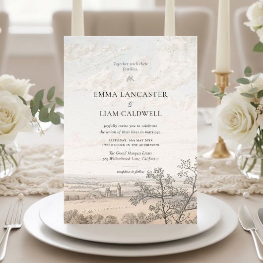 Invitation Elegant French Country Toile Wedding
