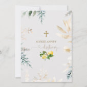 Invitation Élégant Fruits de citron Or Floral Girlly Christen (Dos)